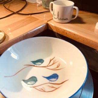 Assiette de naissance personnalisée