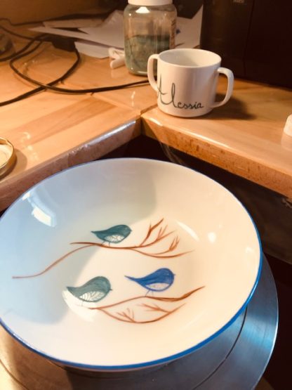 Assiette de naissance personnalisée